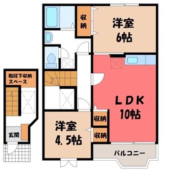 古河駅 バス9分  上辺見東下車：停歩6分 2階の物件間取画像